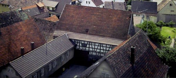 Altfränkische Hofanlage - Dreiseithof - um 1980