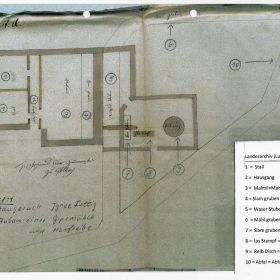 Lageplan von 1811 - Baugesuch für die Gipsmühle und Hanfreibe