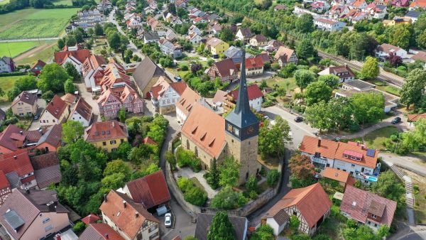 Luftbild Kilianskirche (© Steffen Kappes)