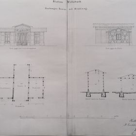 Postwagenremise mit Stallung - Plan 1862